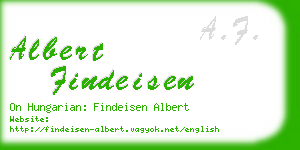 albert findeisen business card